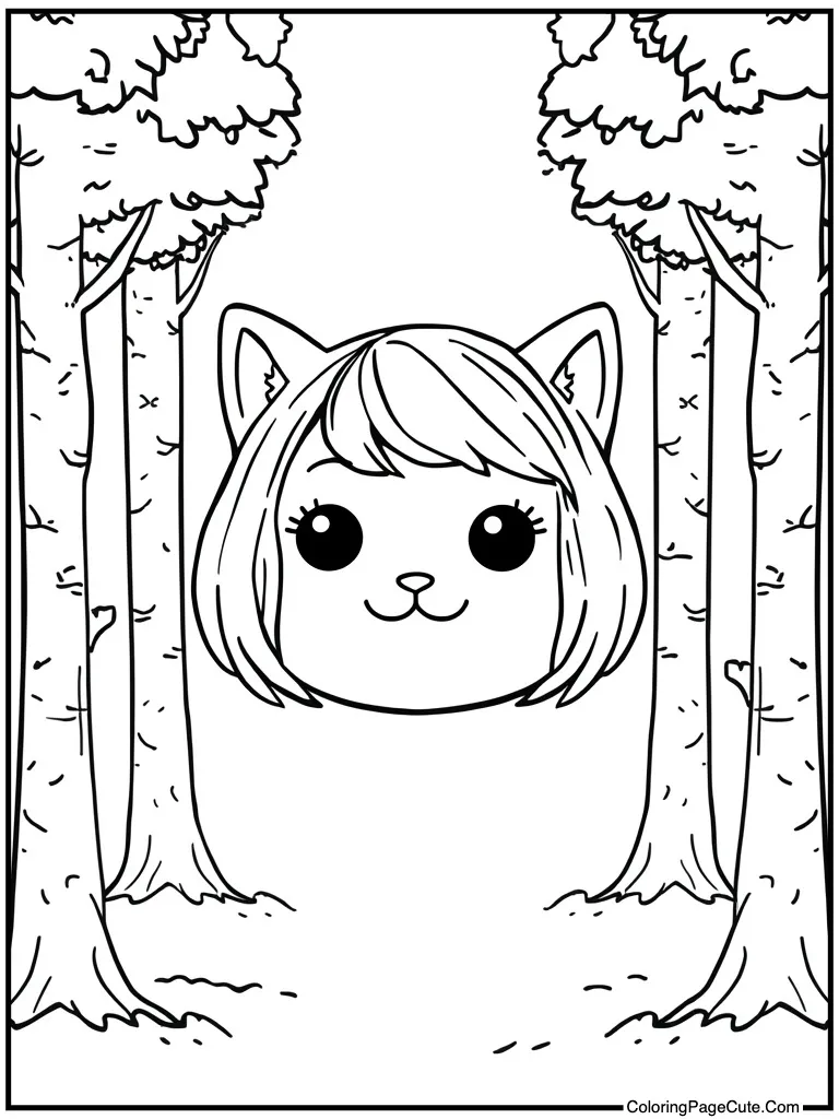 Kawaii cat happy face