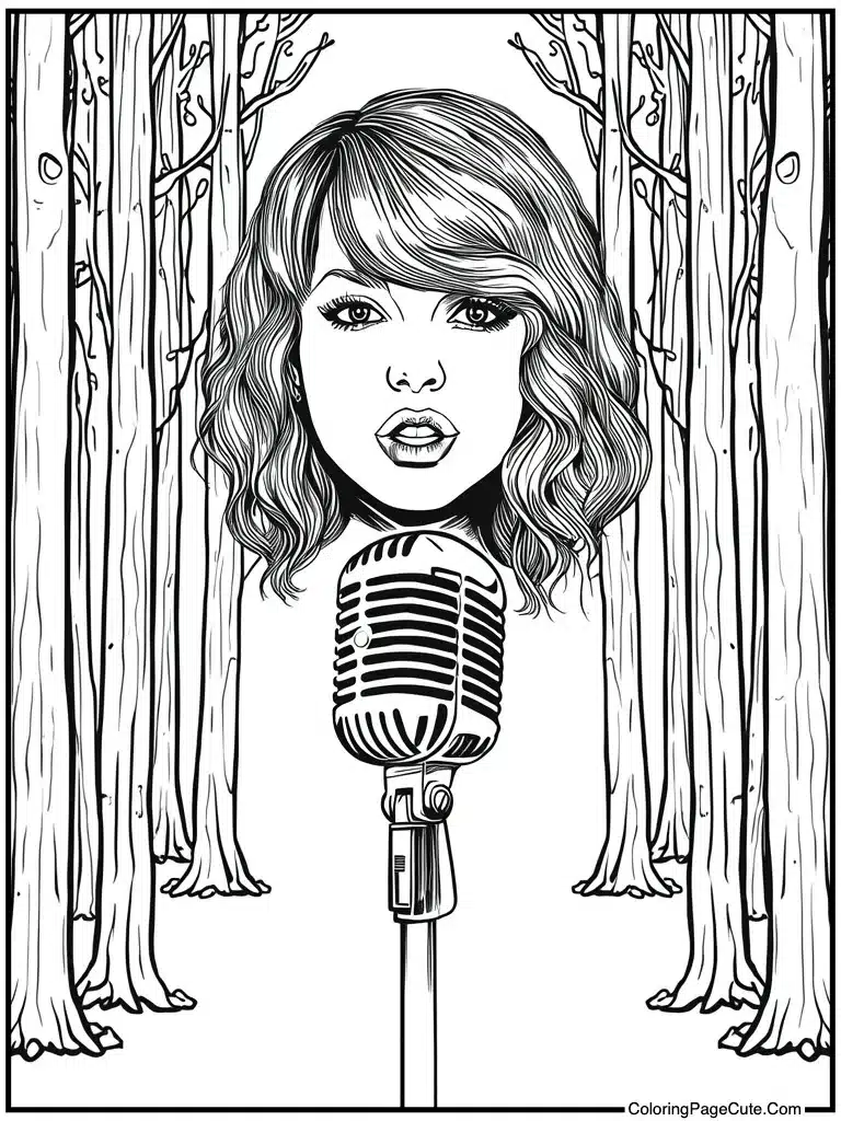 Pop art microphone style