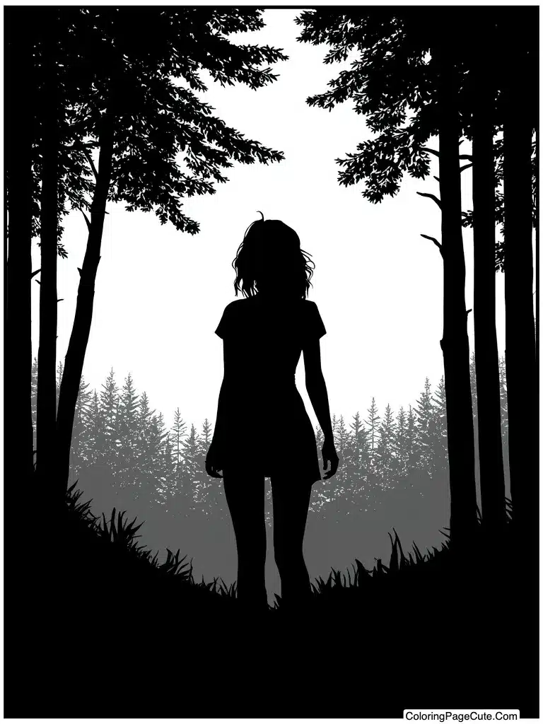 Silhouette against stadium lights