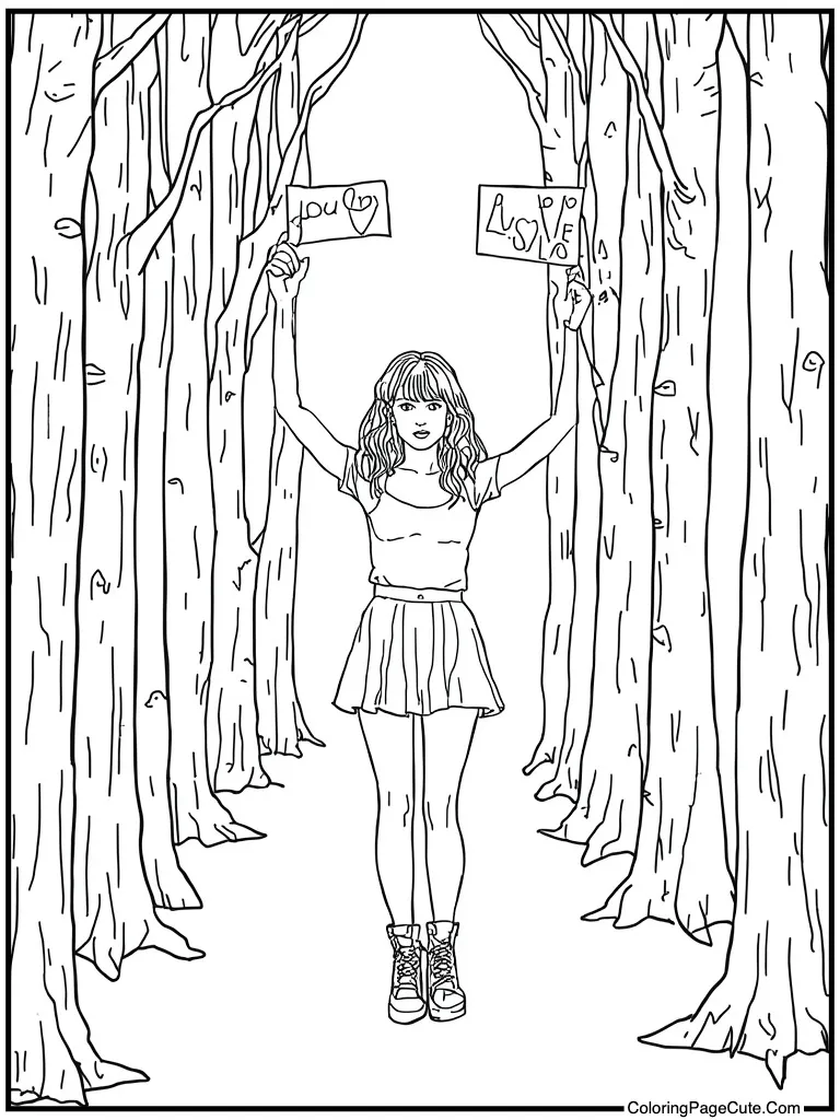 Fans holding love signs