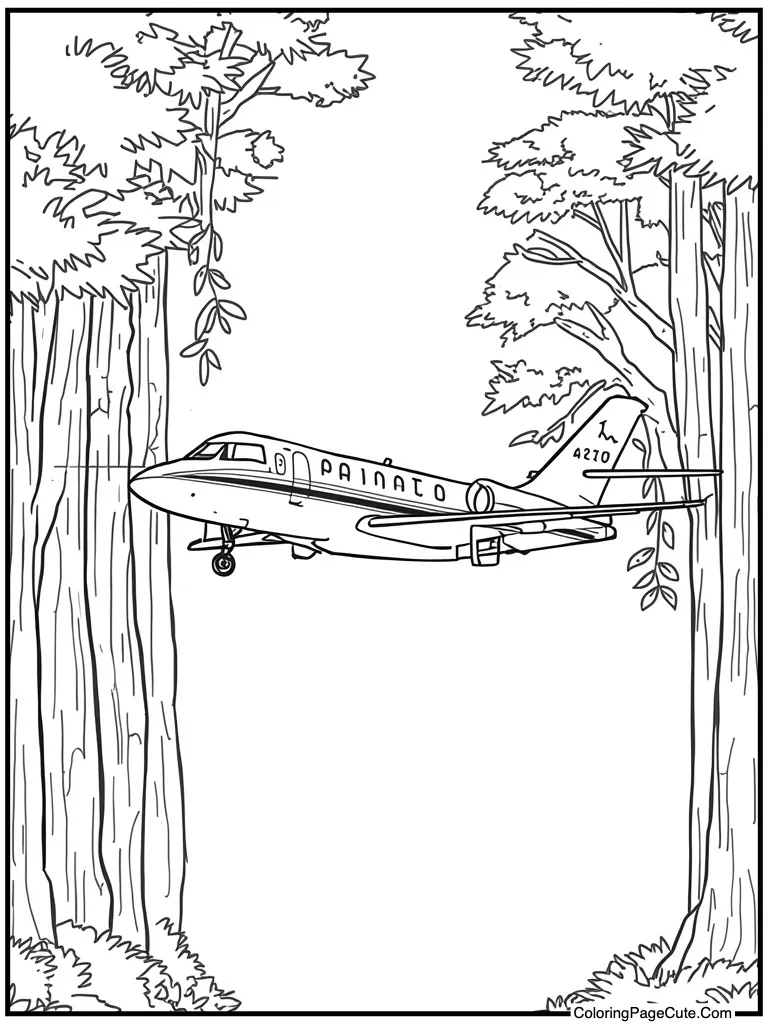 Airplane flying private jet