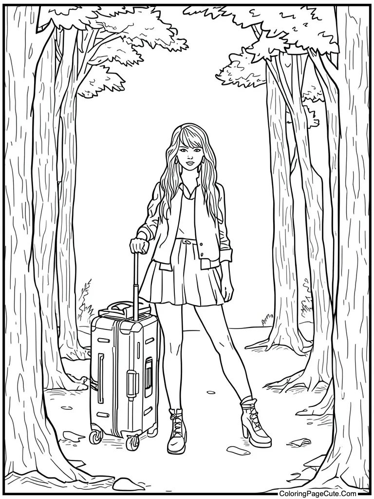 Suitcase packed for travel