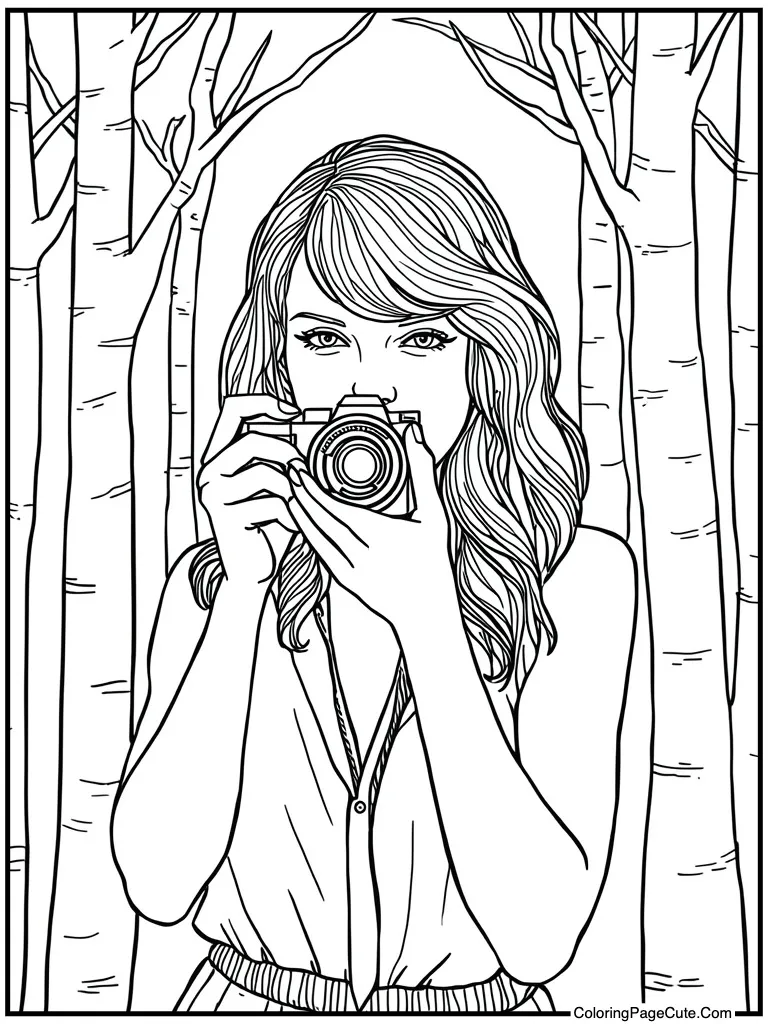 Camera taking flash photo