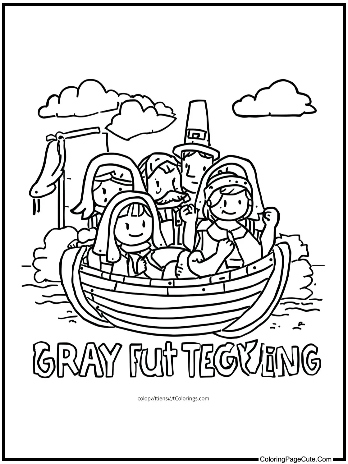 grateful pilgrims arriving