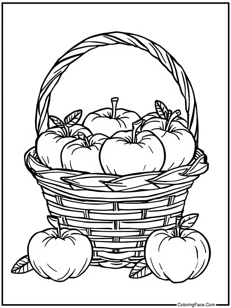 Basket of red apples