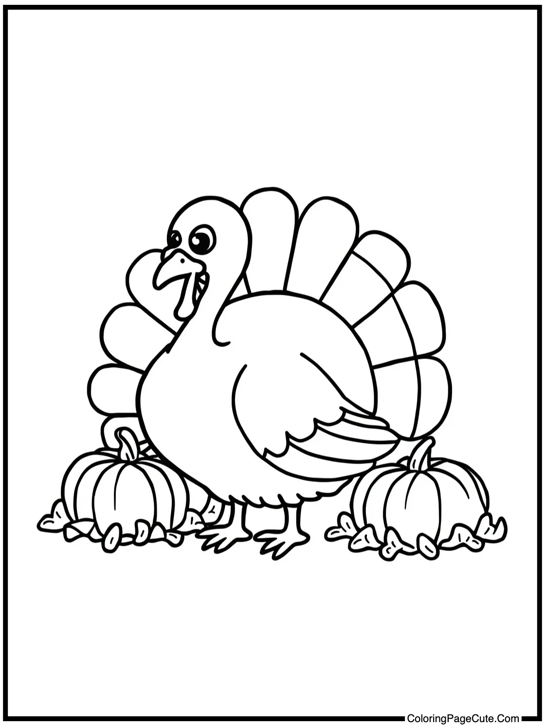 adorable turkey gobbling