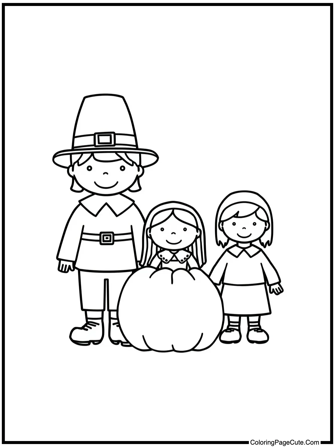 happy pilgrim family