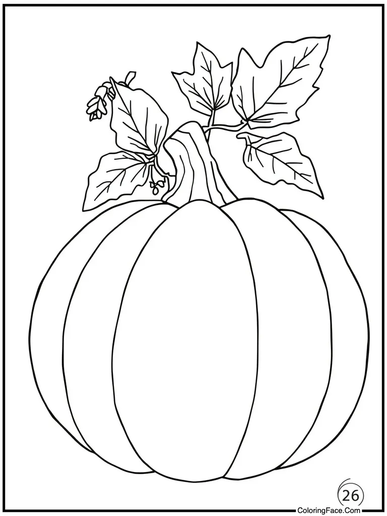 Giant orange pumpkin sitting