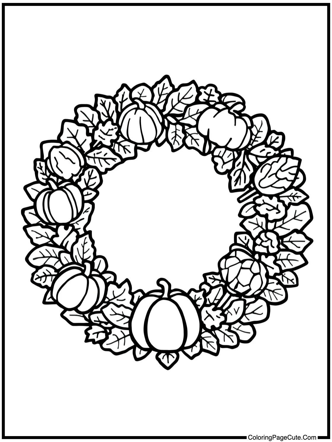 fall wreath decorated