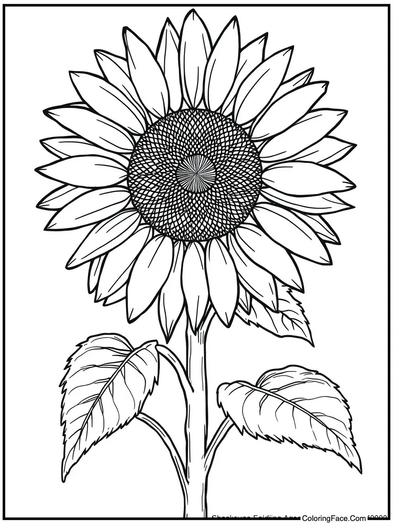 Sunflower blooming in garden