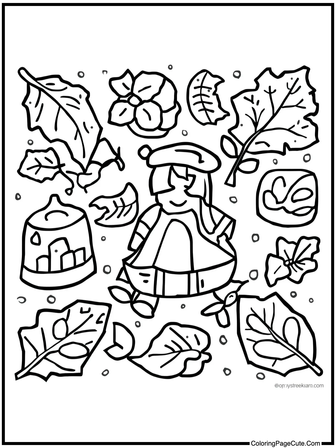 autumn leaves swirling