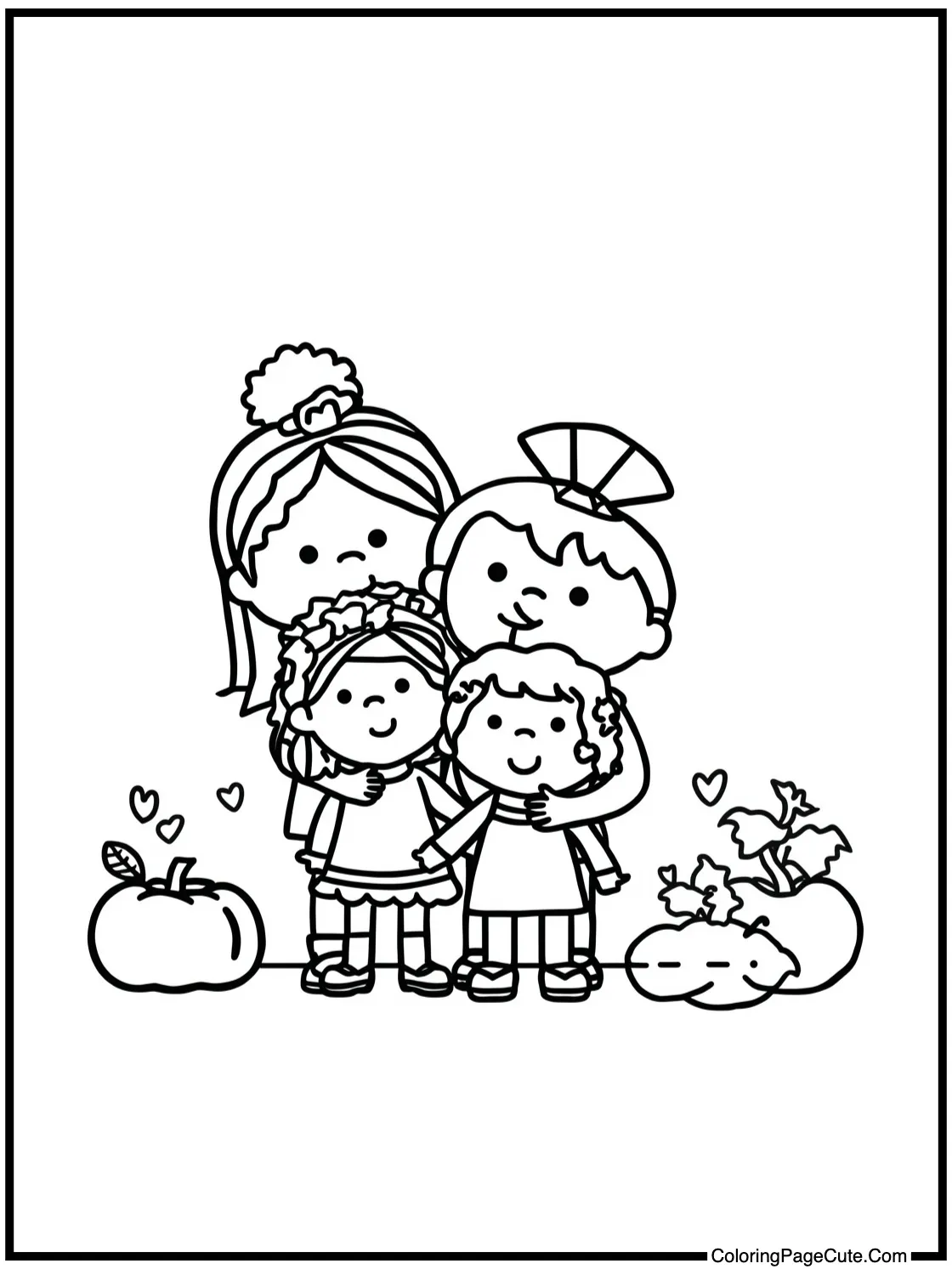 happy family embracing