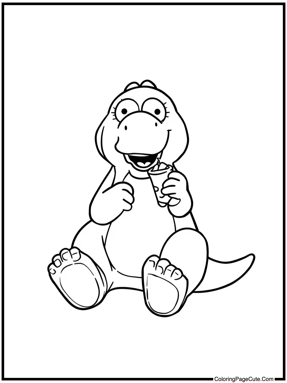 Barney enjoying snack