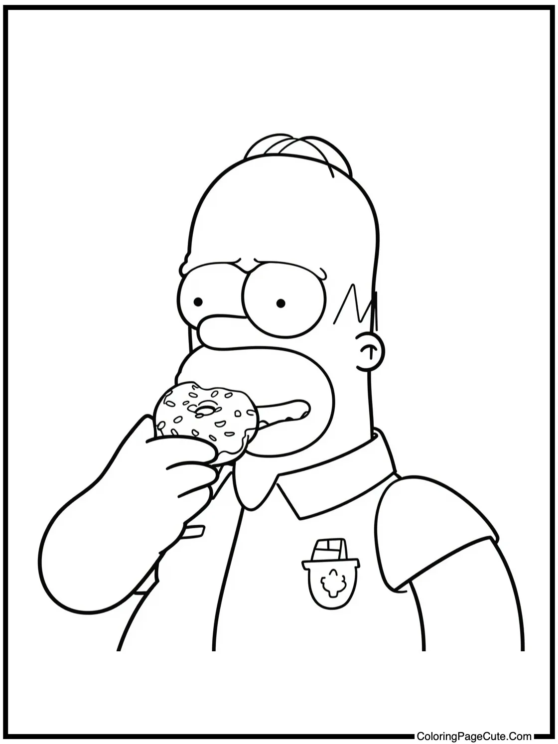 Chief Wiggum eating donut