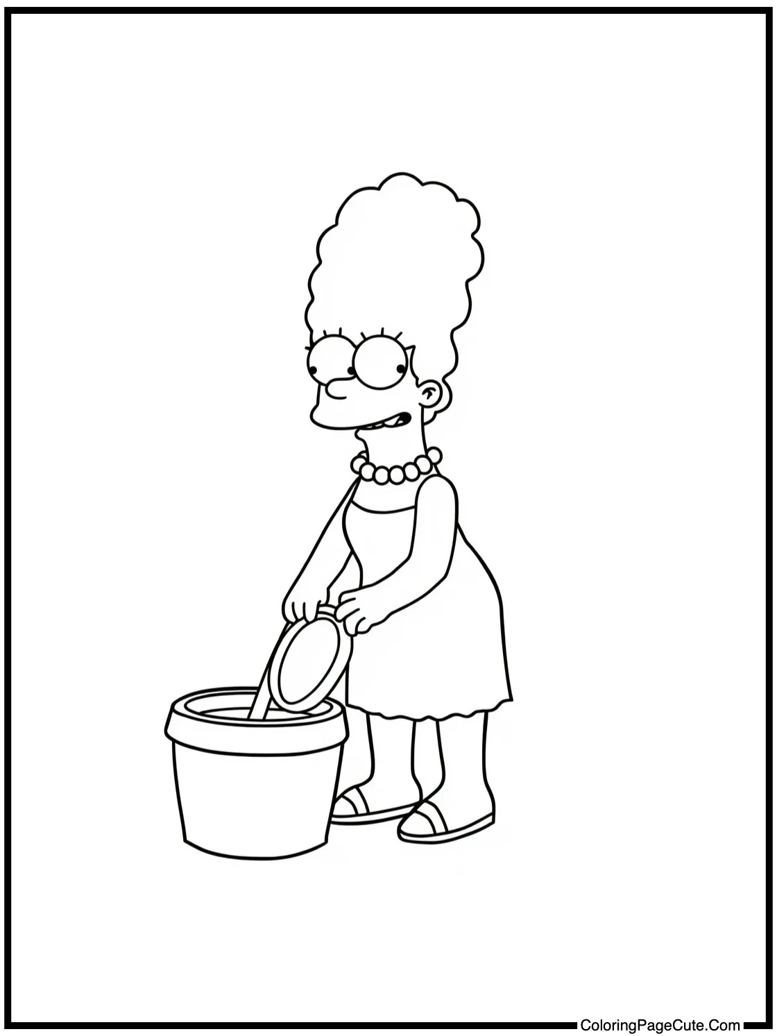 Marge doing chores