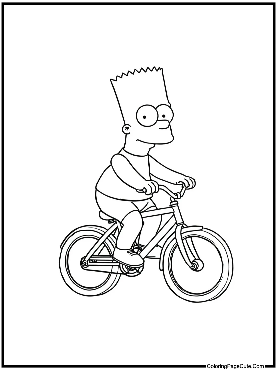 Bart riding bicycle
