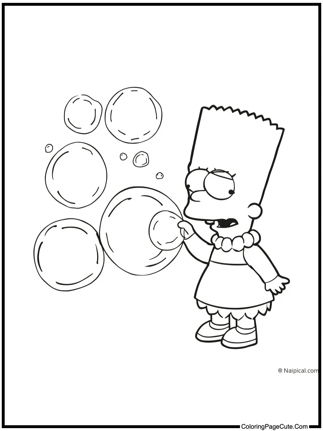 Maggie blowing bubbles