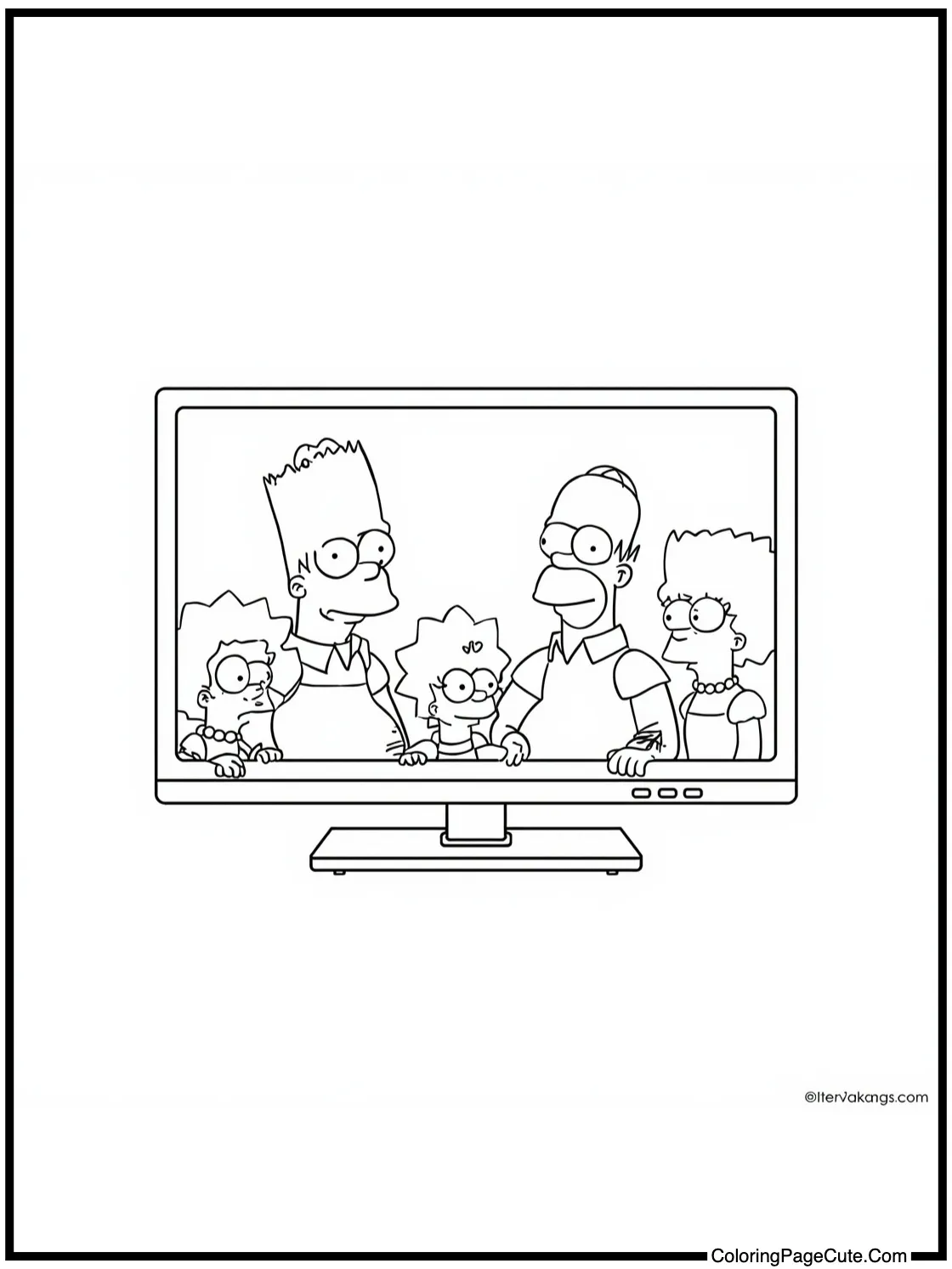 Family watching television