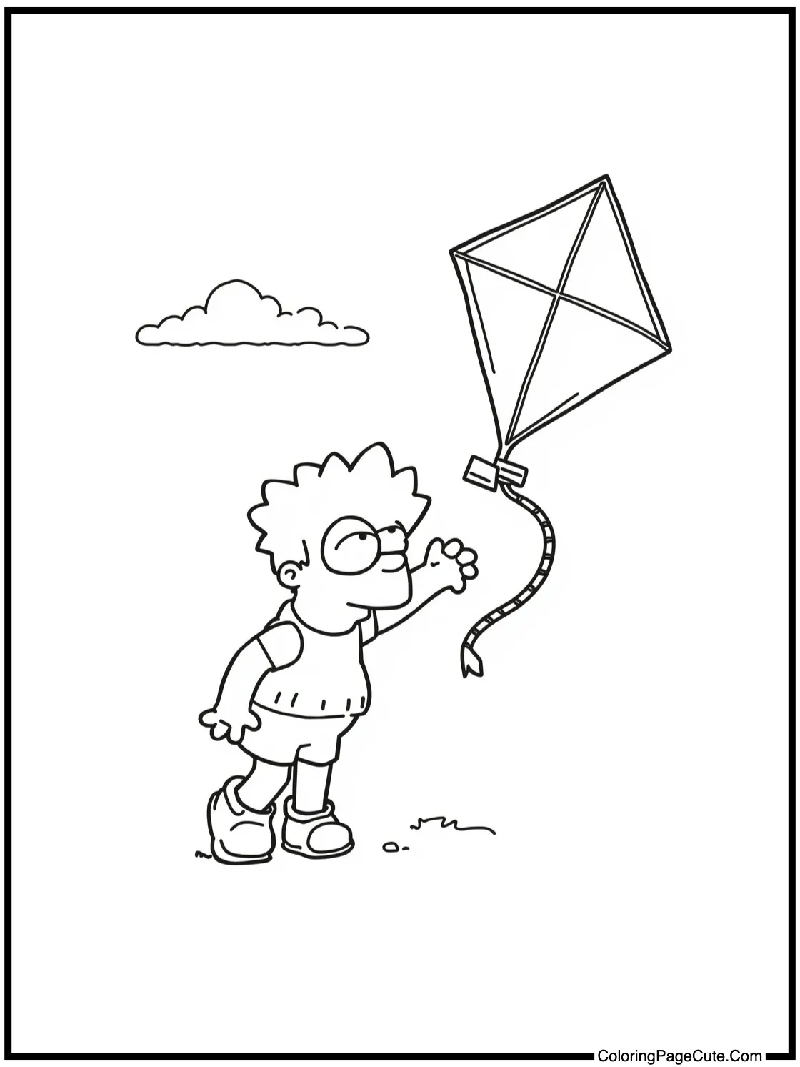 Milhouse flying kite