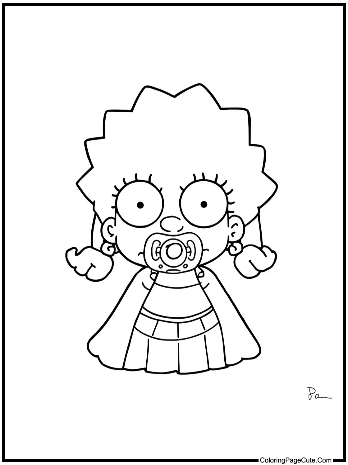 Maggie with pacifier