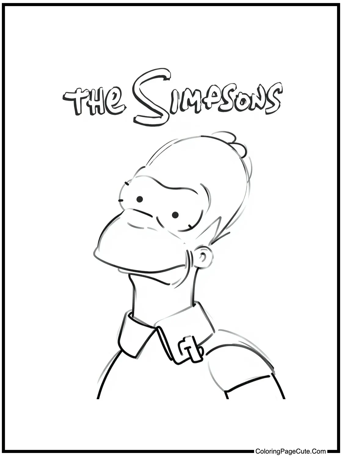 Homer daydreaming happily