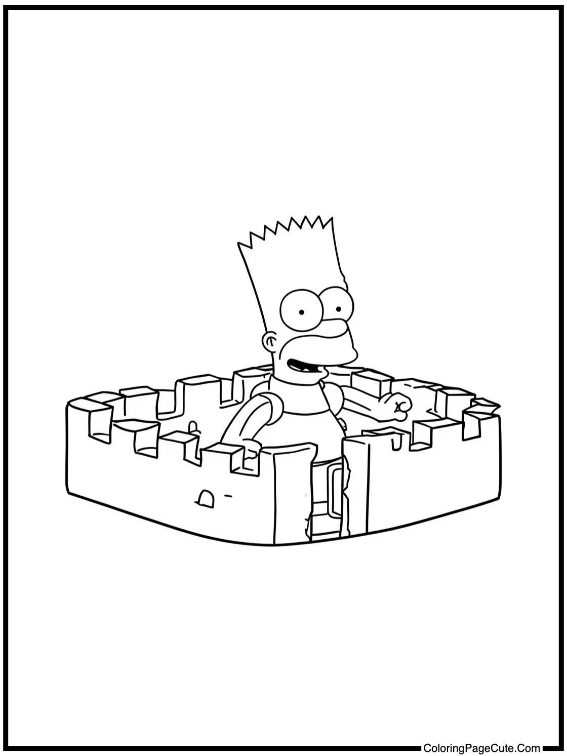 Bart building fort