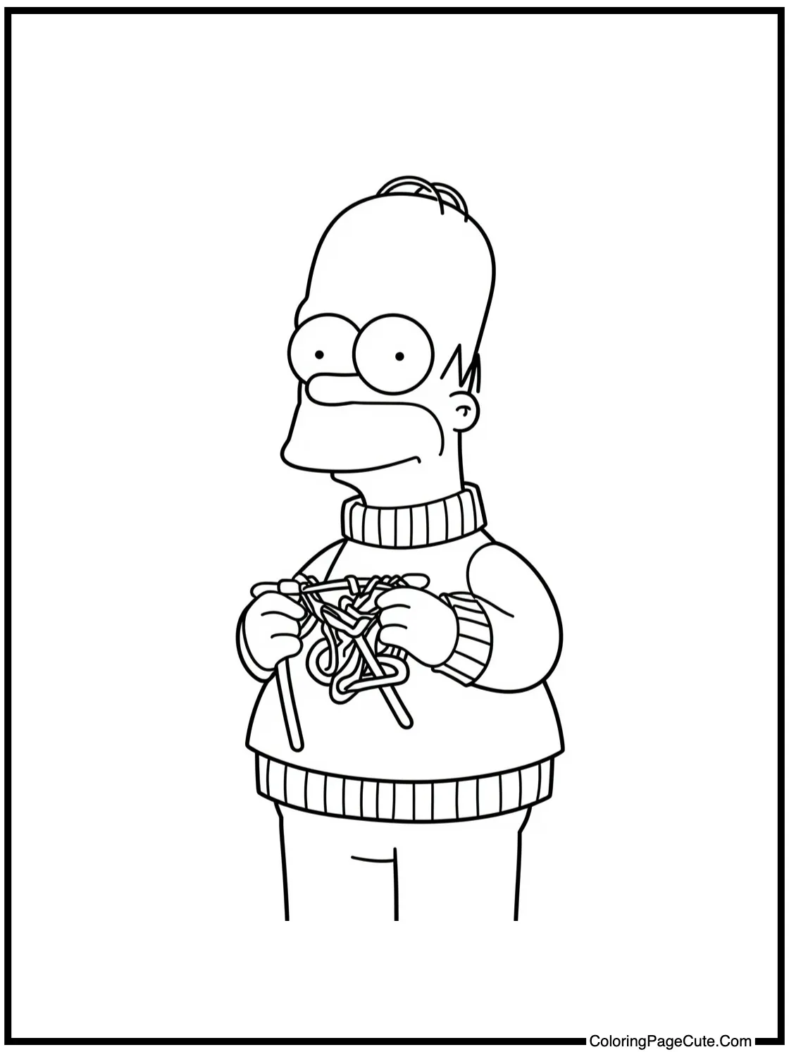Marge knitting sweater