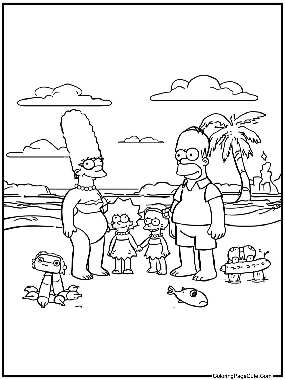 Family at the beach