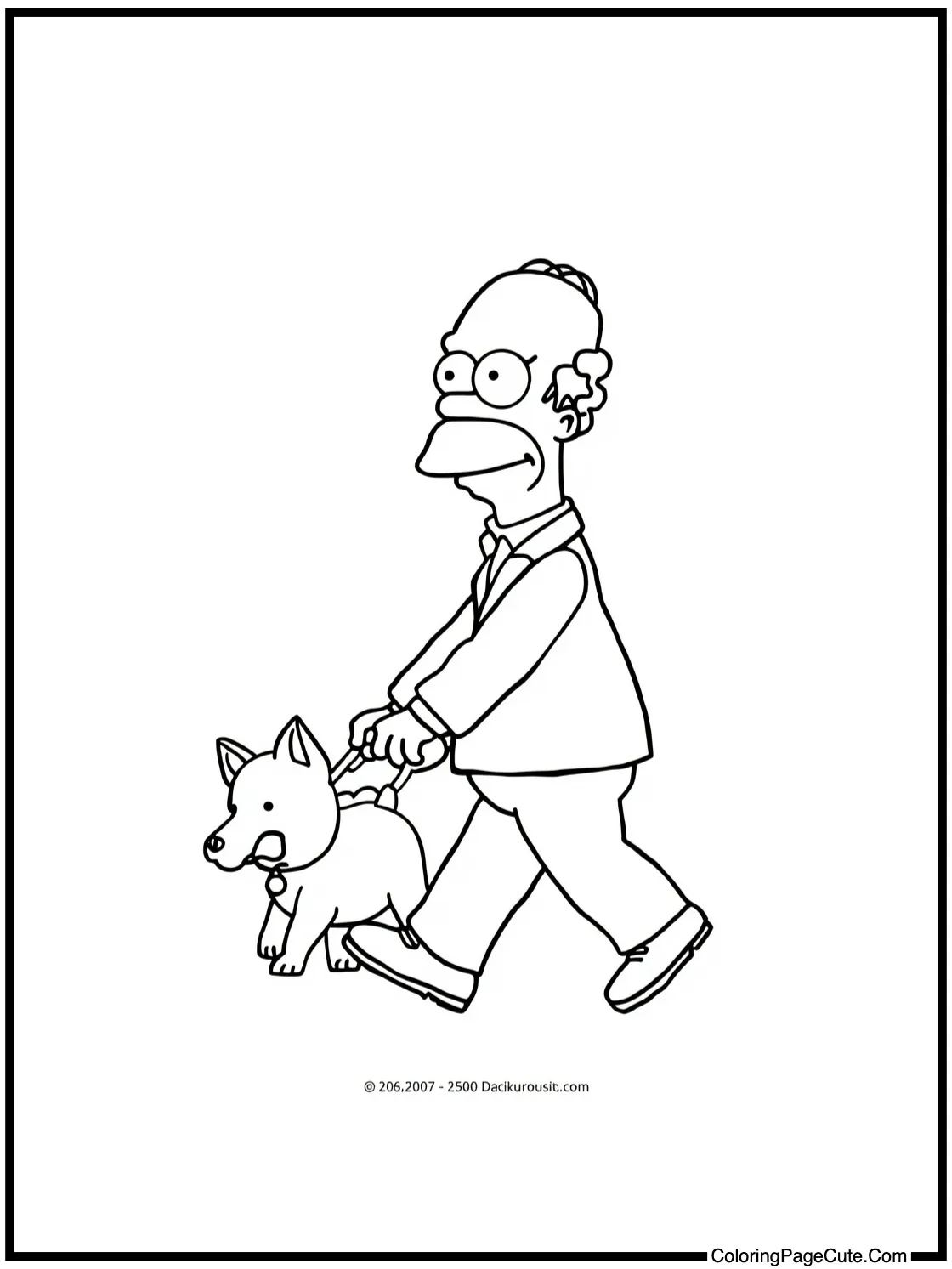 Mr. Burns walking dogs
