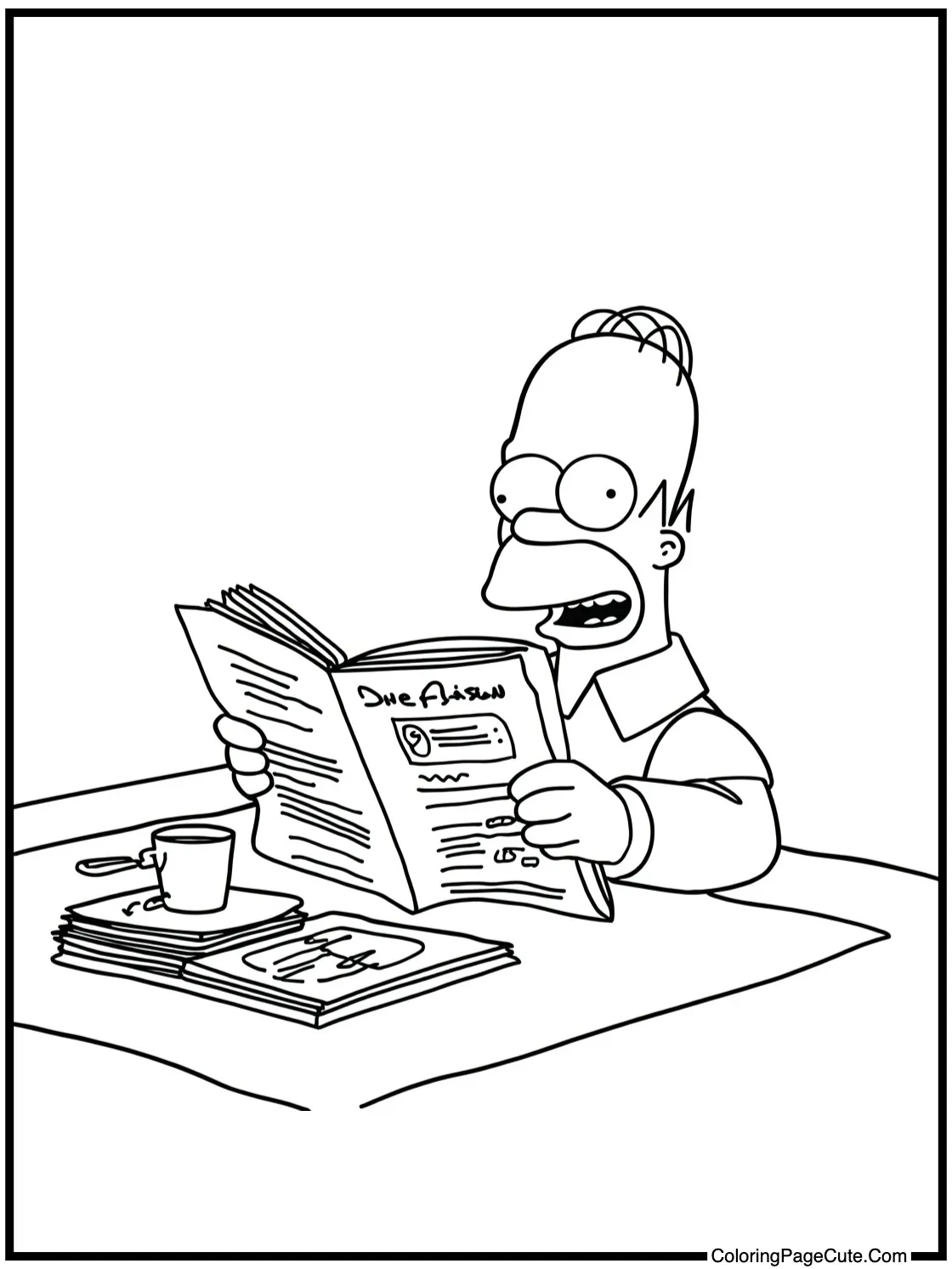 Smithers reading newspaper