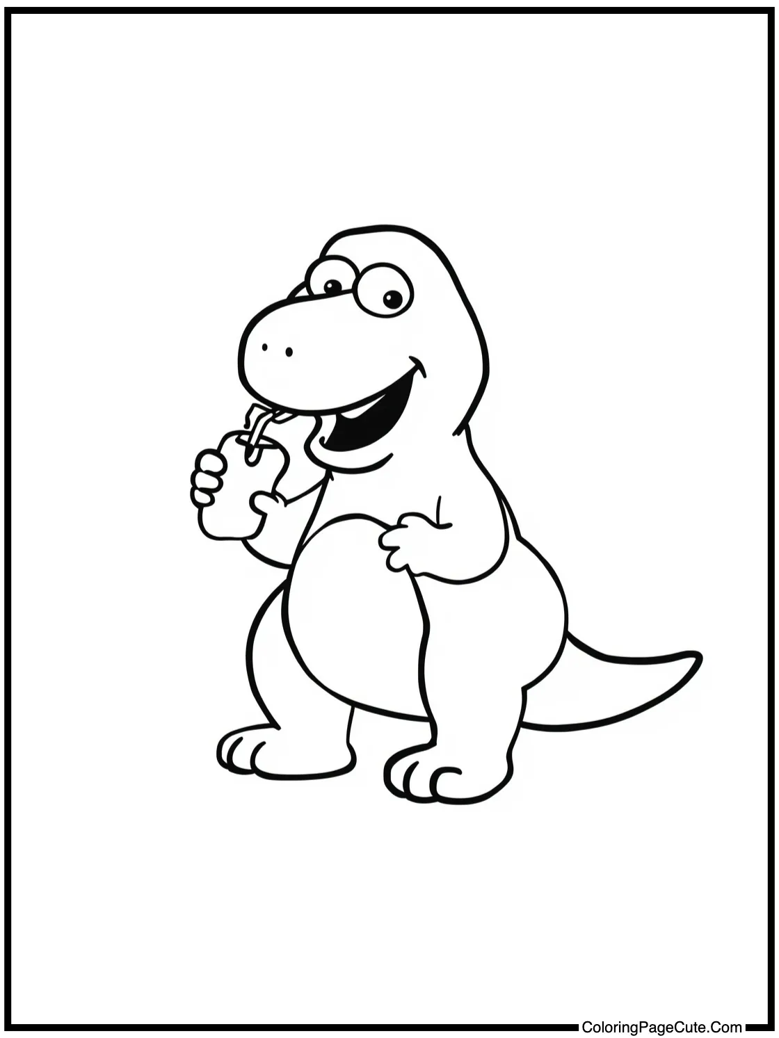 Barney enjoying a soda