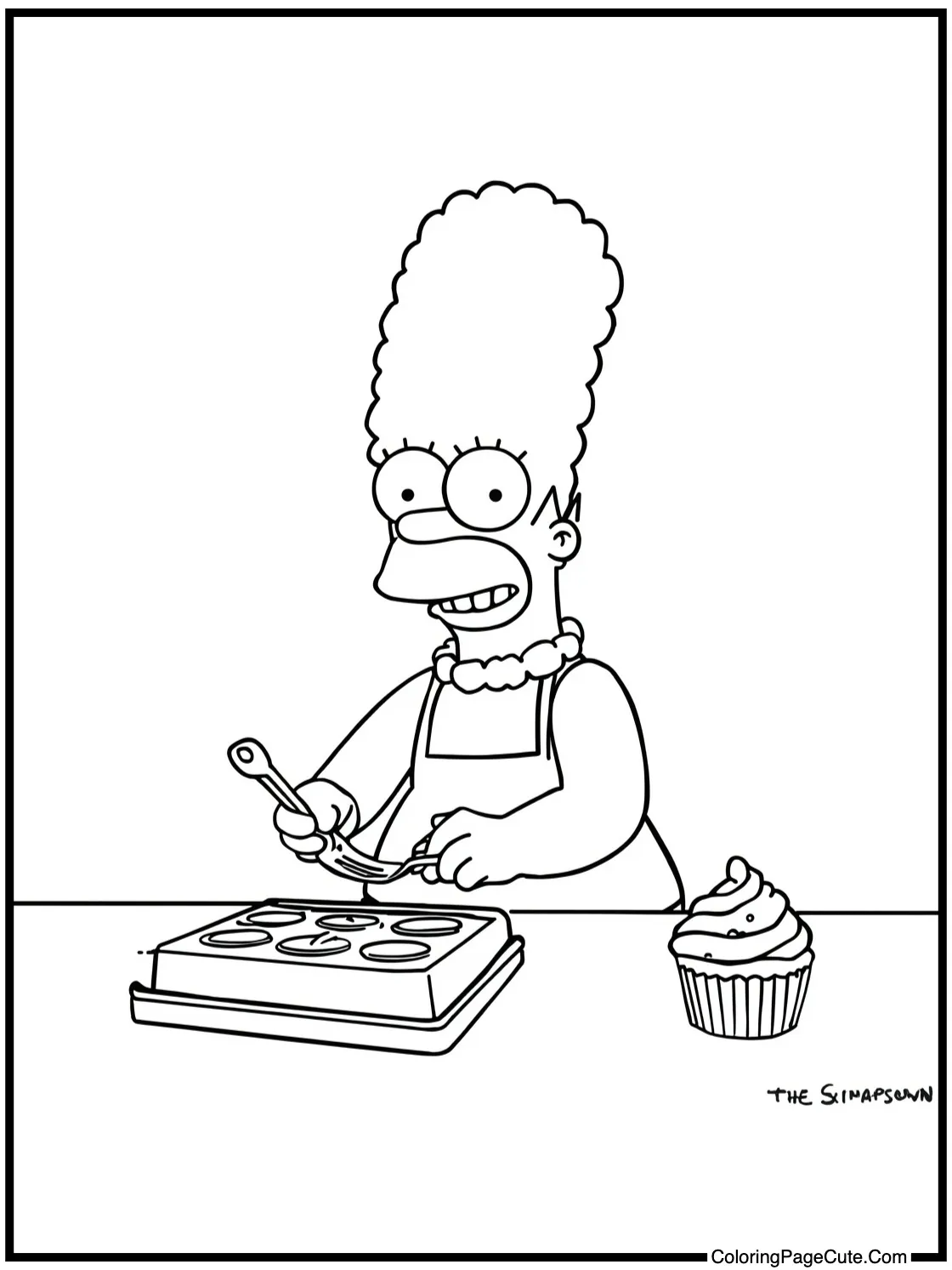 Flanders baking cupcakes