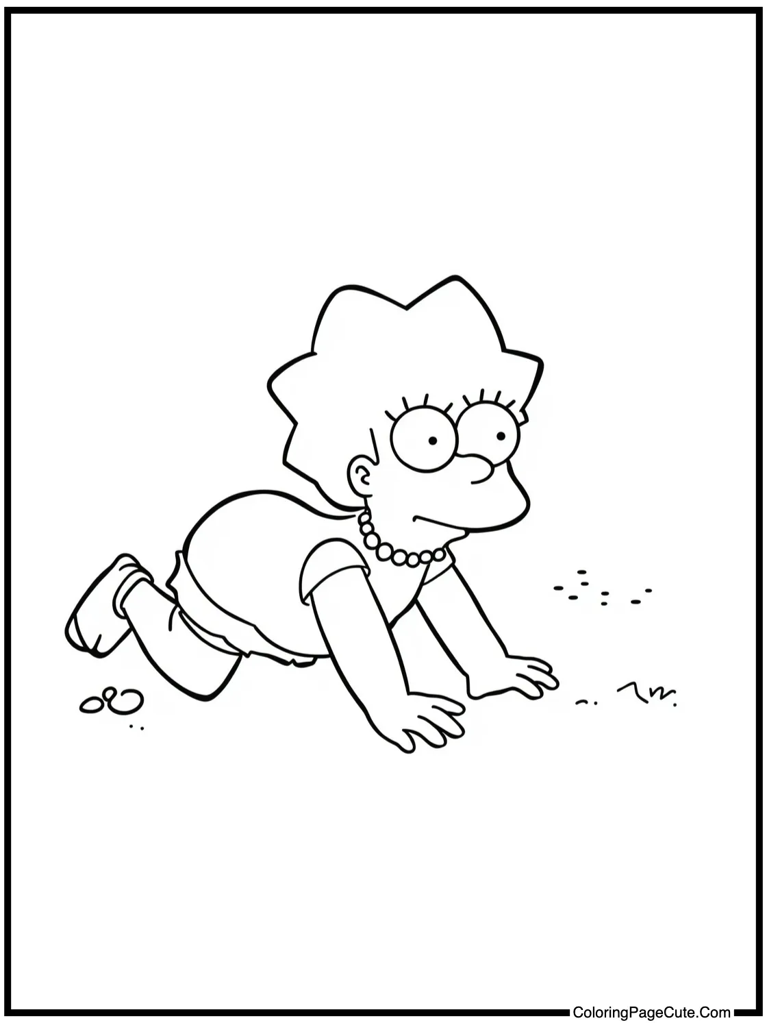 Maggie crawling around