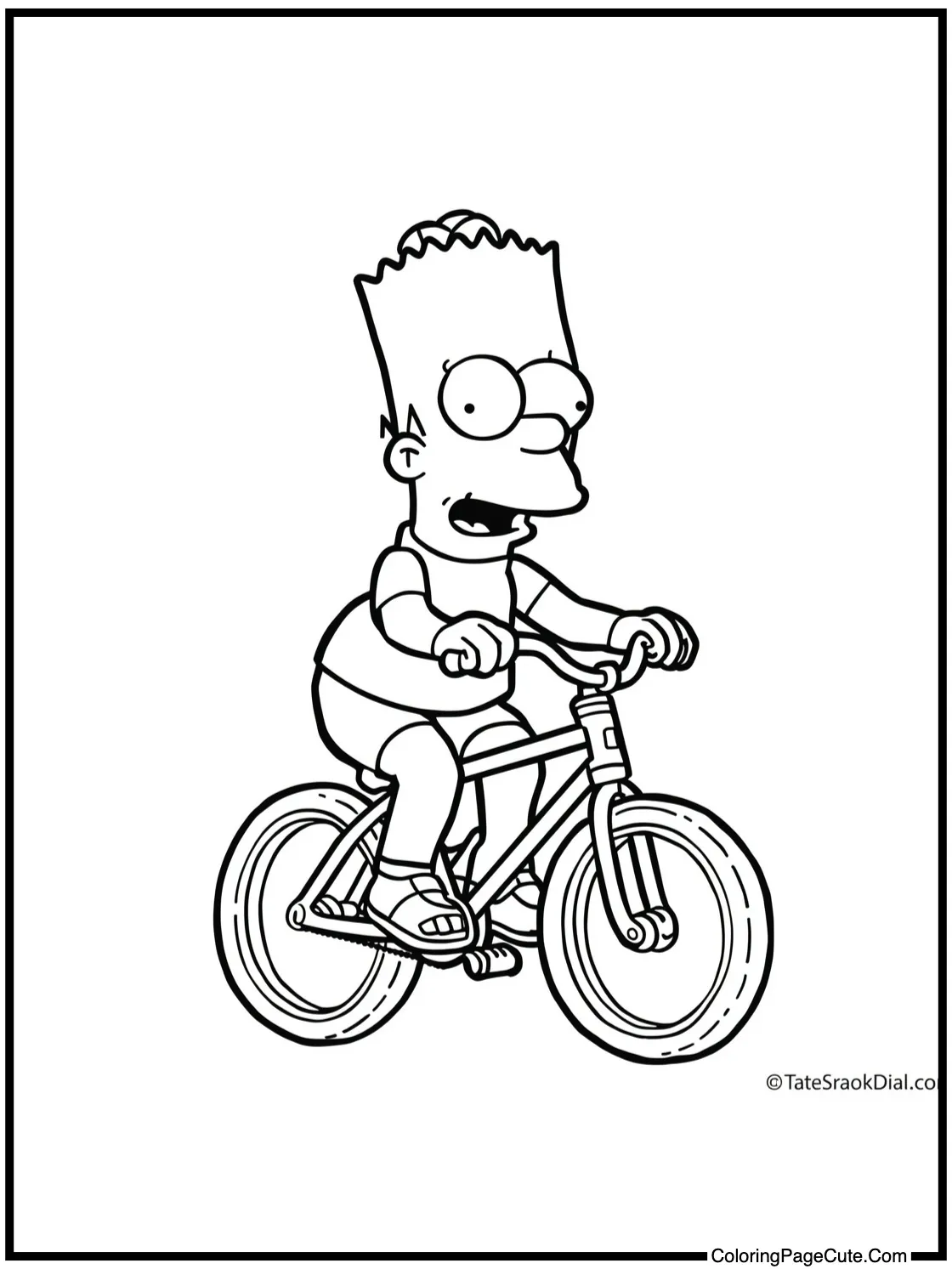Milhouse riding bike
