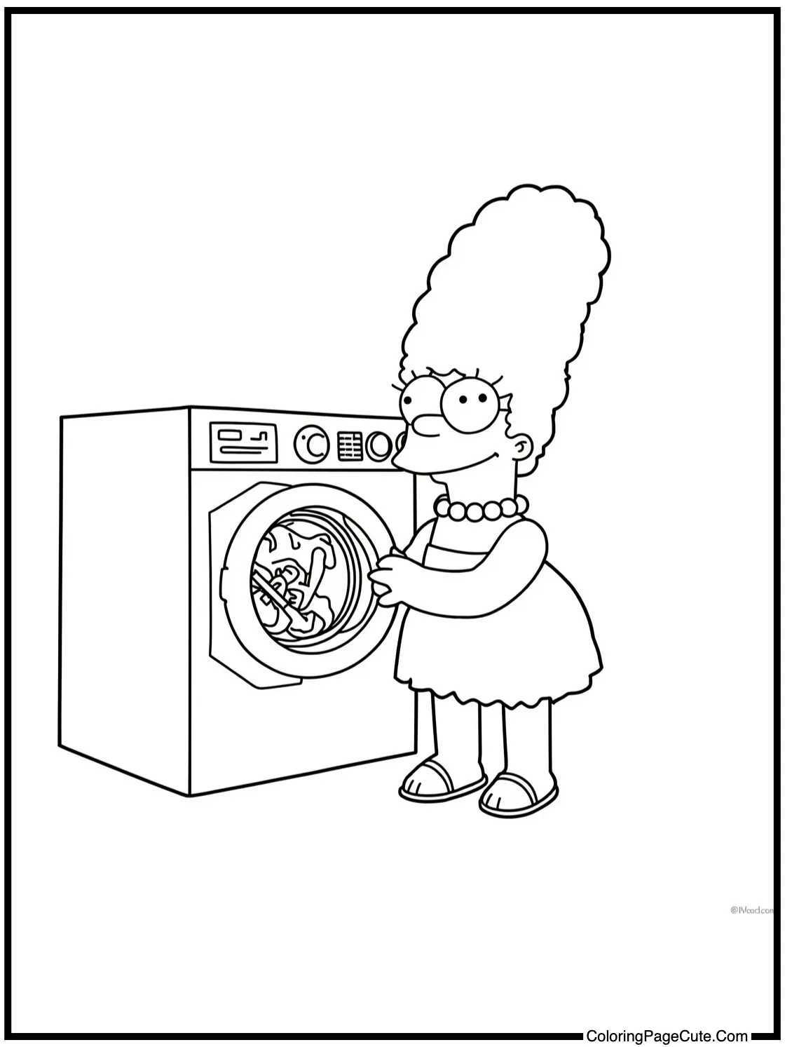 Marge doing laundry
