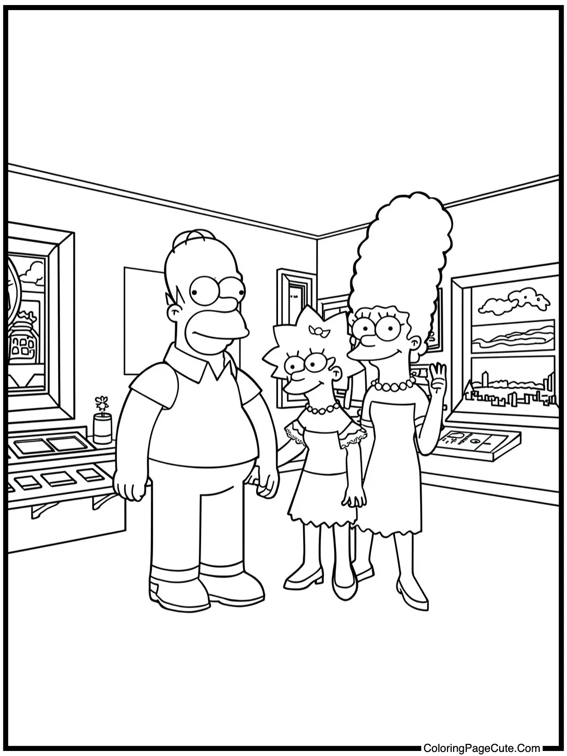 Family visiting museum