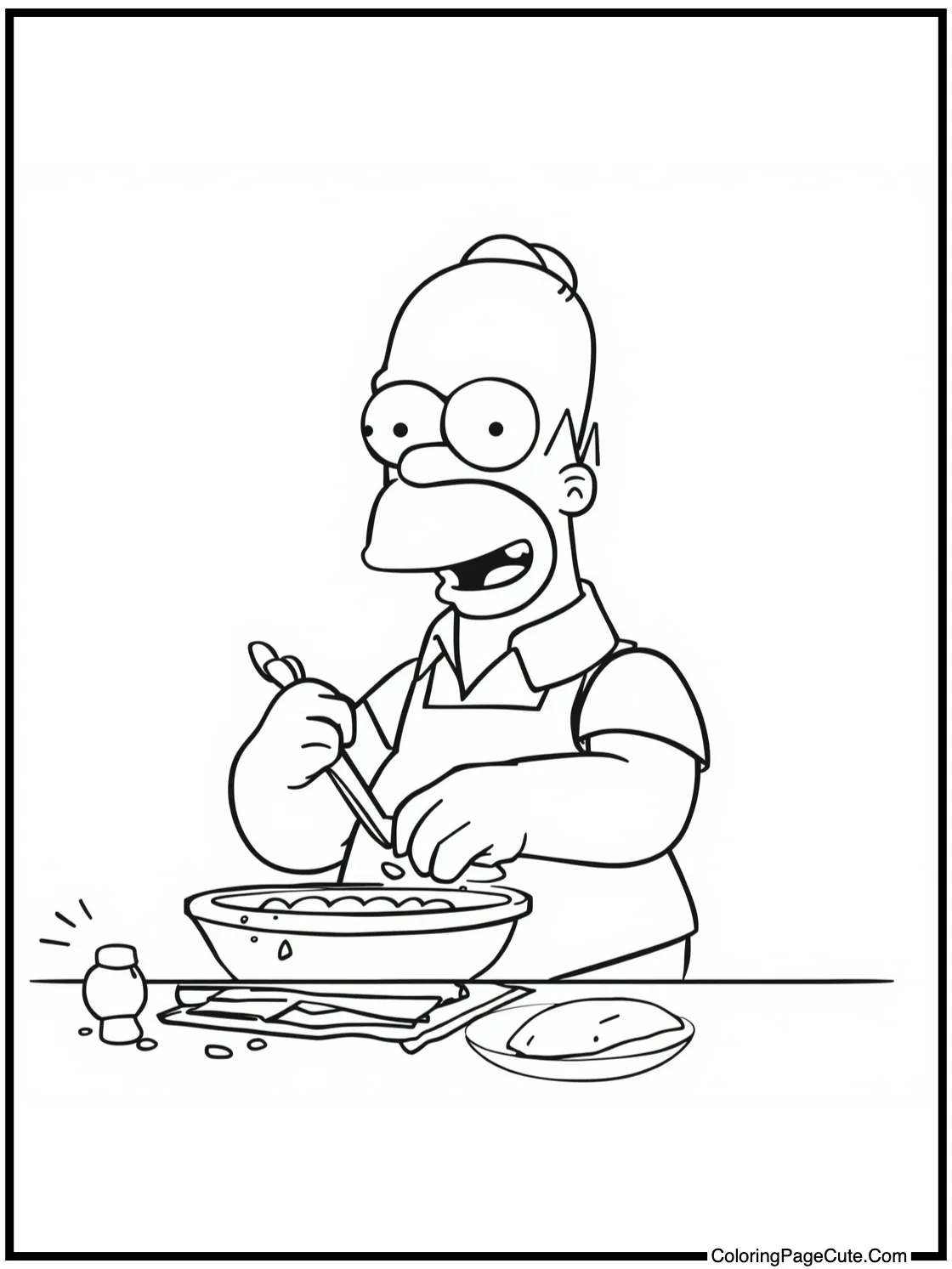 Moe preparing snacks