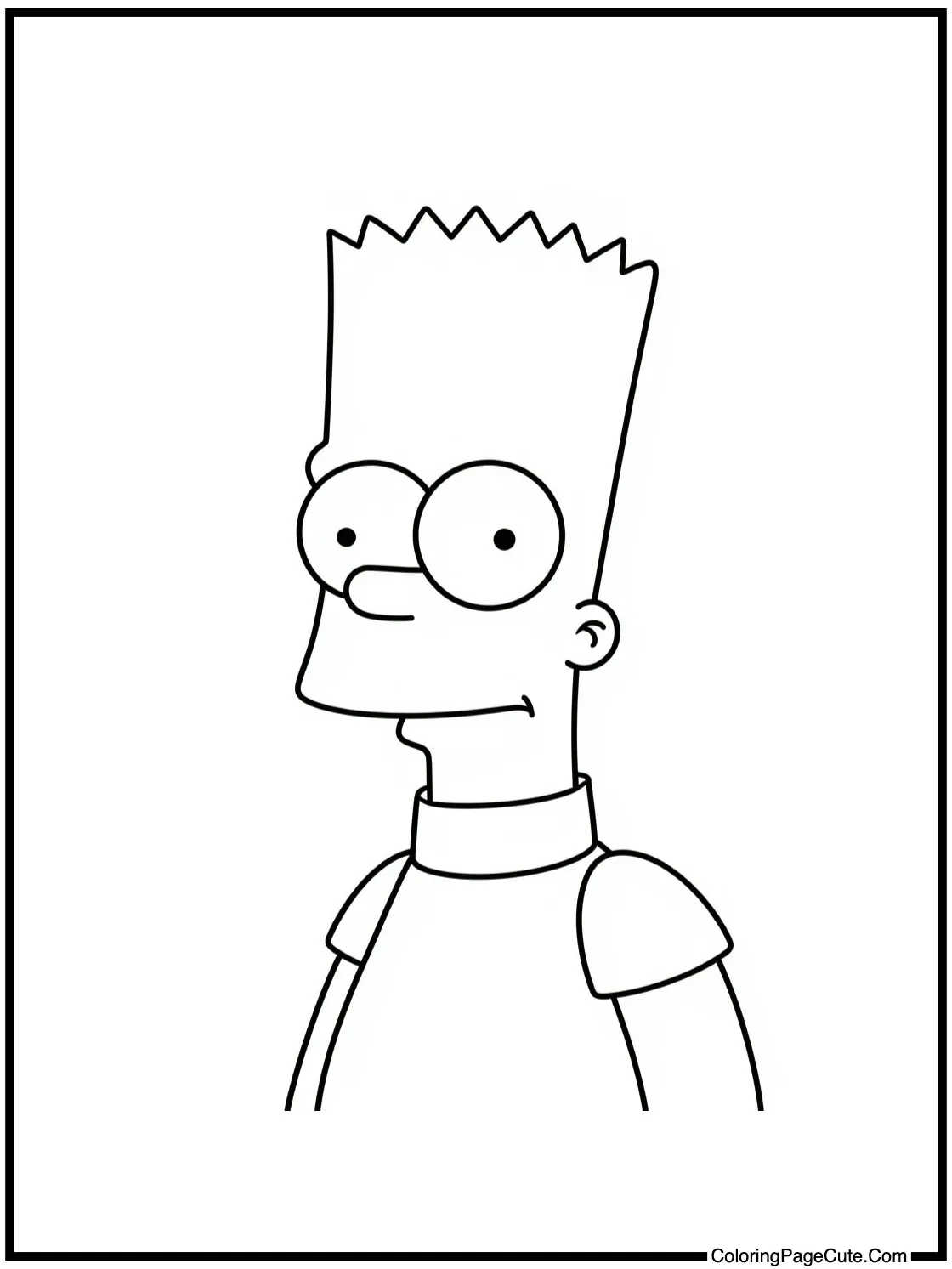 Bart drawing cartoon