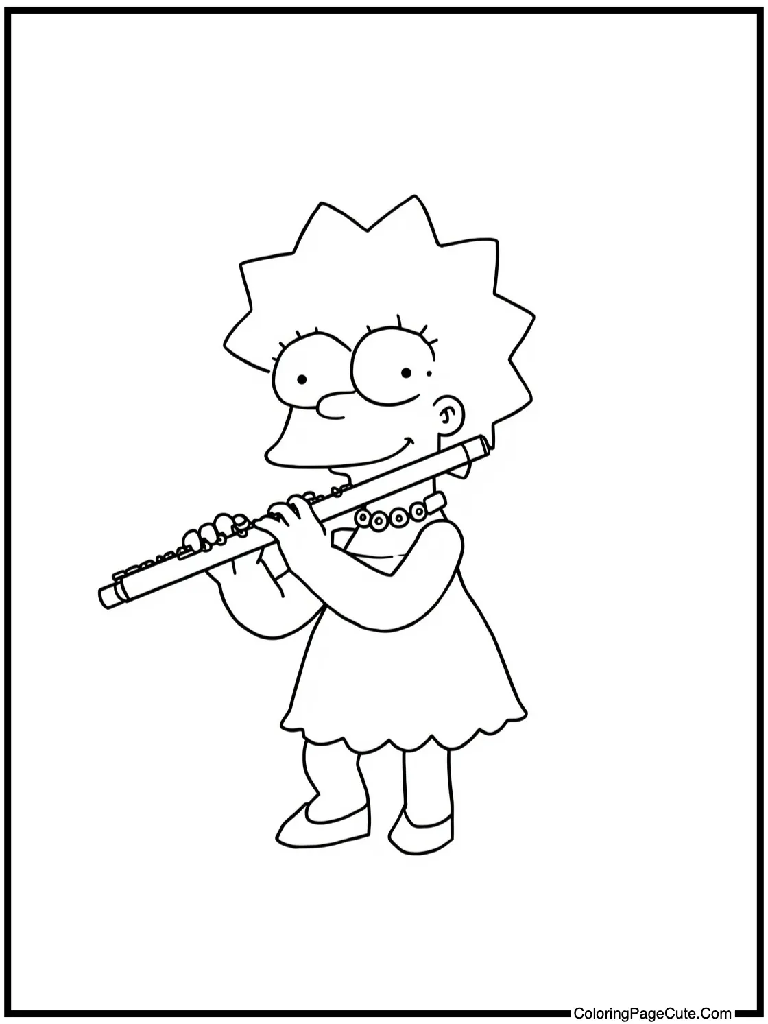 Lisa playing flute