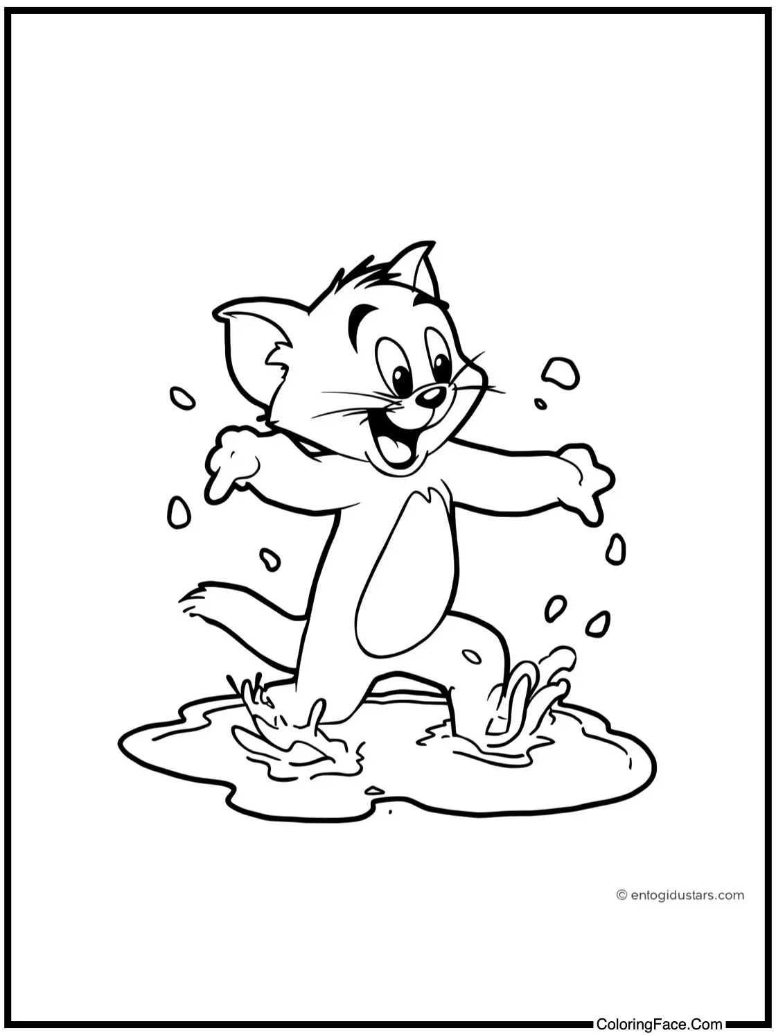 splashing in puddles