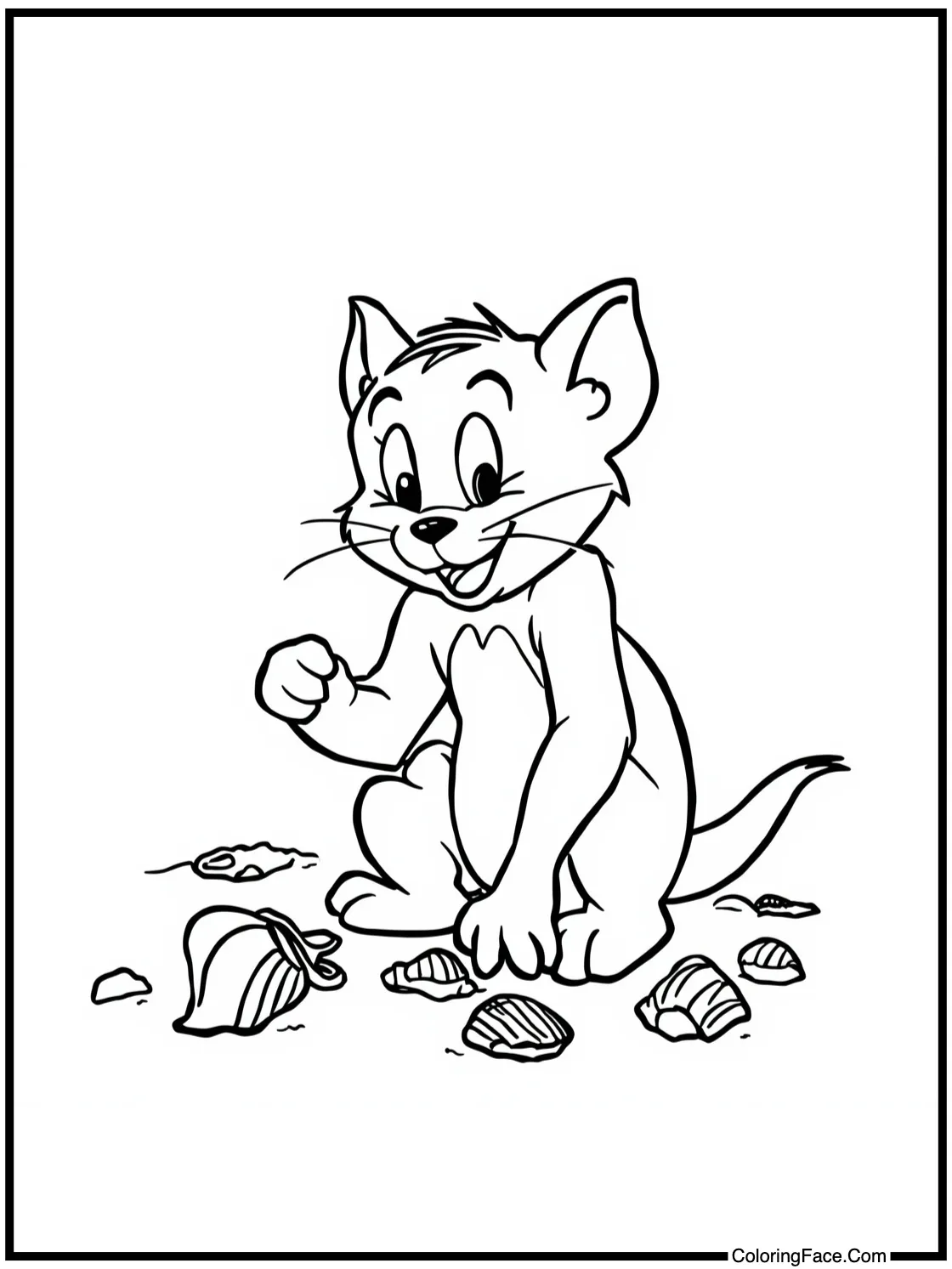 collecting seashells