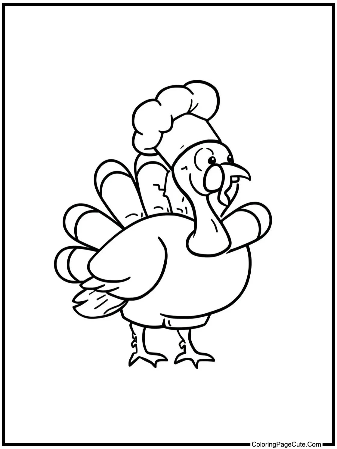 Wearing a chef's hat