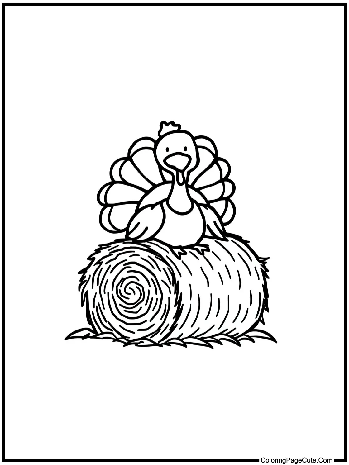 Sitting on a haybale