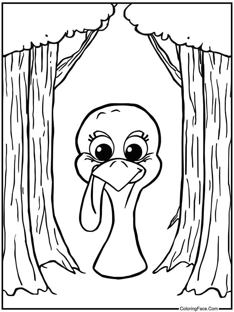 Funny cartoon face smiling