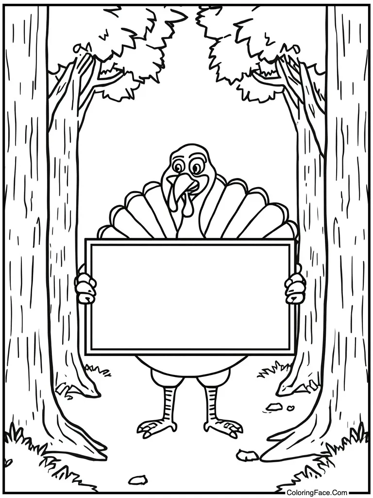 Holding a sign board