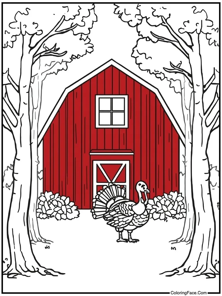 Turkey Coloring Pages For Adults