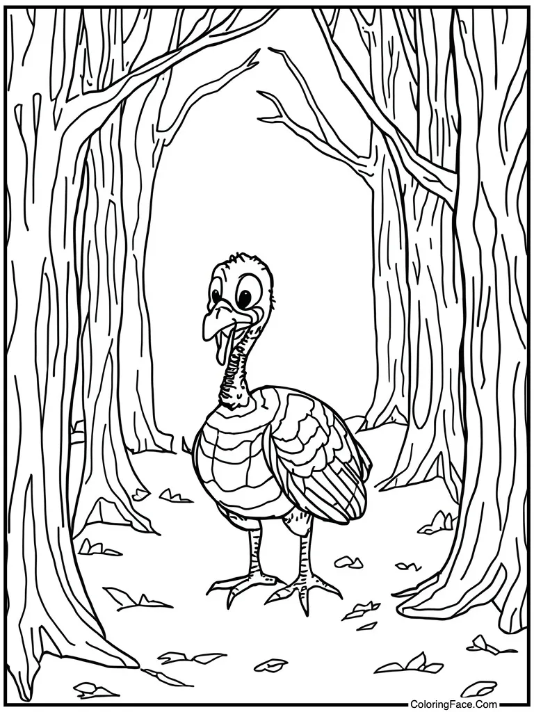 Scared face looking back