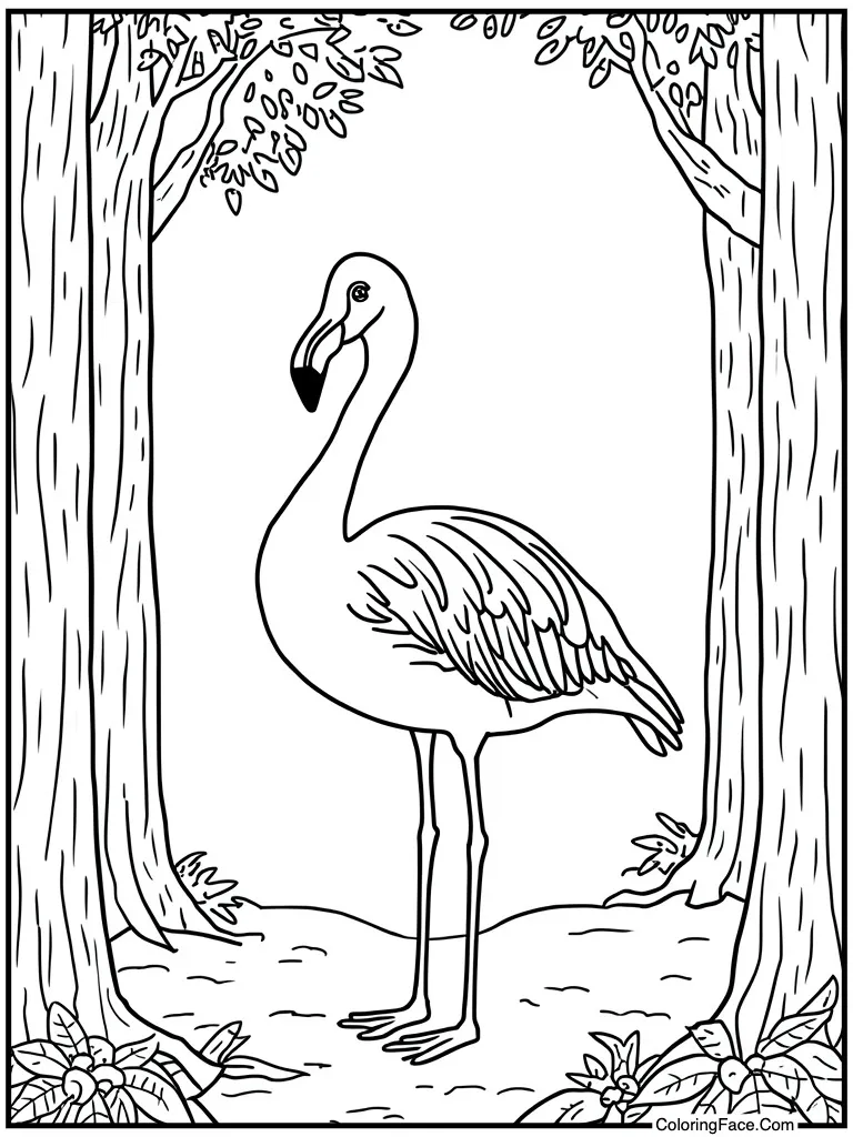 Disguised as a flamingo