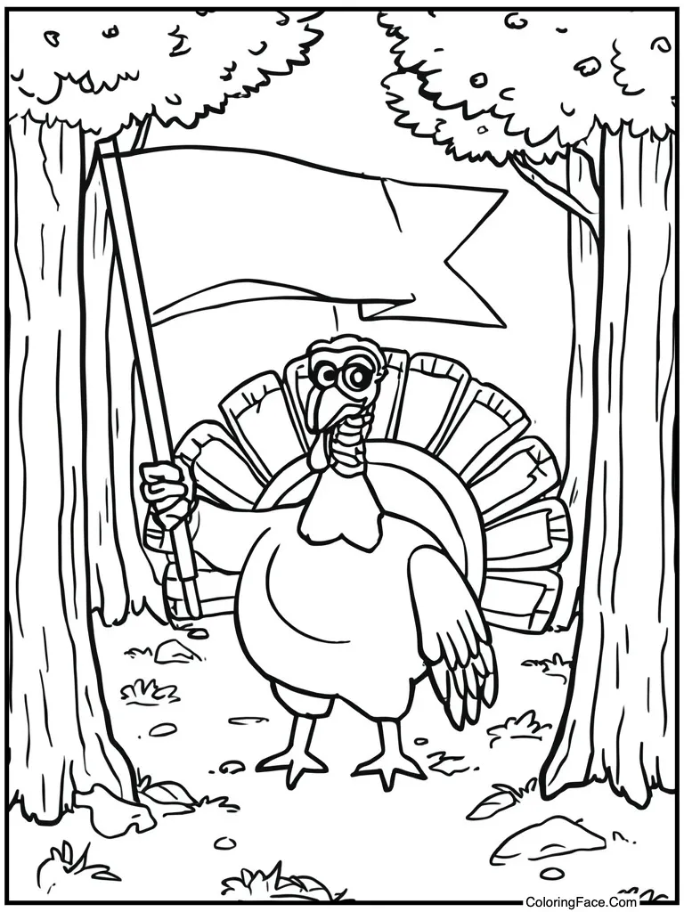 Holding a white flag