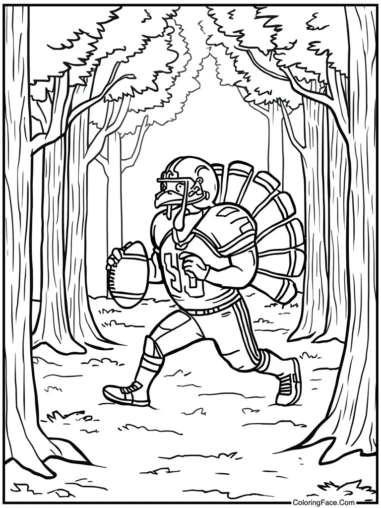 Playing american football game